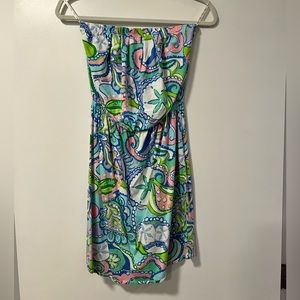 Lilly Pulitzer Strapless Dress in Conch Republic